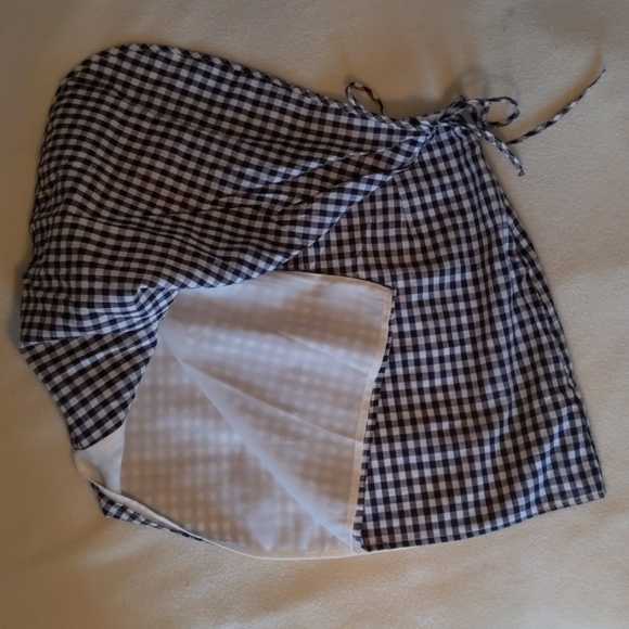 Gingham wrap skirt - Picture 2 of 5